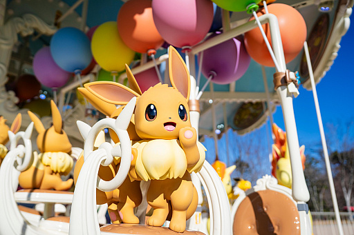 画像ギャラリー No.003のサムネイル画像 / ポケパーク カントー，イーブイたちのメリーゴーランド「ブイブイボヤージュ」をテーマにしたグッズの情報などを公開