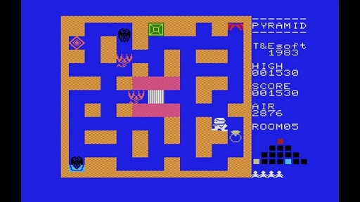 画像ギャラリー No.002のサムネイル画像 / MSX初期に登場した懐かしのアクションゲームがEGGコンソールに登場。「ピラミッド・ワープ」，4月10日配信