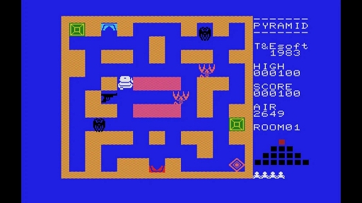 画像ギャラリー No.003のサムネイル画像 / MSX初期に登場した懐かしのアクションゲームがEGGコンソールに登場。「ピラミッド・ワープ」，4月10日配信