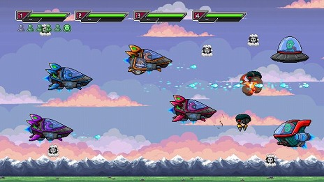 画像ギャラリー No.007のサムネイル画像 / ヴルスラ星人の侵略を食い止めろ！ 2Dアクションゲーム「バスレロエス インベージョン」8月7日に発売。PS5向けパッケージ版の予約受付を開始