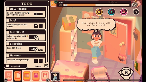 画像ギャラリー No.002のサムネイル画像 / IGFでグランプリを受賞したライフシム「Consume Me」，体験版を配信開始。自分にあまり自信がない女子高生の日常がコミカルに描かれる