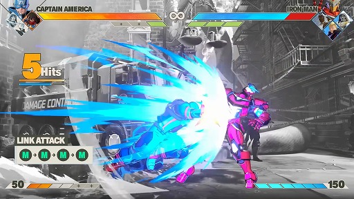 画像ギャラリー No.007のサムネイル画像 / 「MARVEL: Tōkon Fighting Souls」のガイド動画が公開に。4人チームで体力共有，ボタン連打コンボなど，ゲームの核となるシステムをチェック