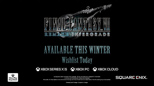 画像ギャラリー No.002のサムネイル画像 / Switch 2/Xbox版「FFVII REMAKE INTERGRADE」，今冬リリース決定。Xbox版「FINAL FANTASY XVI」は本日発売