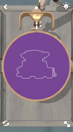 画像ギャラリー No.004のサムネイル画像 / 刺しゅうがテーマのパズルゲーム「stitch.」。簡単なようでけっこうムズい，500以上のフープにチャレンジ（今日から始めろApple Arcade #40）