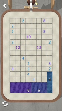 画像ギャラリー No.014のサムネイル画像 / 刺しゅうがテーマのパズルゲーム「stitch.」。簡単なようでけっこうムズい，500以上のフープにチャレンジ（今日から始めろApple Arcade #40）
