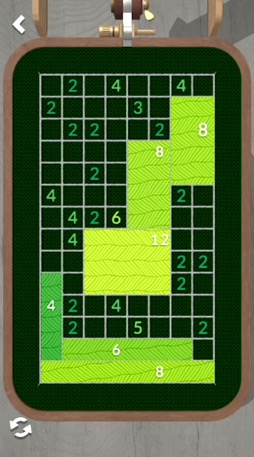 画像ギャラリー No.015のサムネイル画像 / 刺しゅうがテーマのパズルゲーム「stitch.」。簡単なようでけっこうムズい，500以上のフープにチャレンジ（今日から始めろApple Arcade #40）