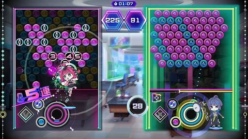画像ギャラリー No.004のサムネイル画像 / タイトーの新作リズムパズルゲーム「QQQbeats!!!（キュキュキュビーツ）」，Switch向けに2025年秋の発売決定