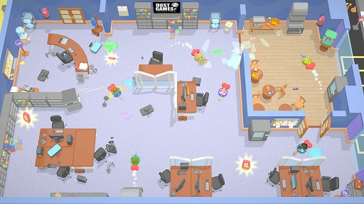 画像ギャラリー No.004のサムネイル画像 / 最大6人で挑む対戦ACT「Roombattle」本日リリース。突起物を装着したお掃除ロボットを操作し，敵のお尻の風船を割っていこう