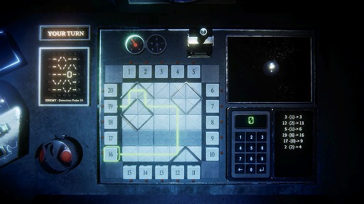 画像ギャラリー No.001のサムネイル画像 / 深海の狭い潜水球を舞台にしたデスゲームホラー「BATHYSPHERE」。ソナーで相手の位置をじわじわと追い詰める戦略を楽しめる［BIC2025］