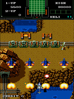 画像ギャラリー No.002のサムネイル画像 / 1988年にSNKからリリースされたSTG「航空騎兵物語」，アーケードアーカイブスで8月21日配信。戦闘用ヘリを駆り，全12ステージの攻略に挑む