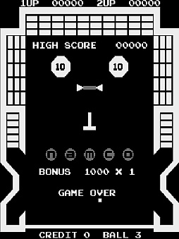 画像ギャラリー No.001のサムネイル画像 / ピンボール要素のあるブロック崩しゲーム「ジービー」，アーケードアーカイブスで10月2日配信開始。1978年発売のナムコ初の自社開発タイトル