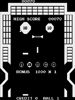 画像ギャラリー No.002のサムネイル画像 / ピンボール要素のあるブロック崩しゲーム「ジービー」，アーケードアーカイブスで10月2日配信開始。1978年発売のナムコ初の自社開発タイトル