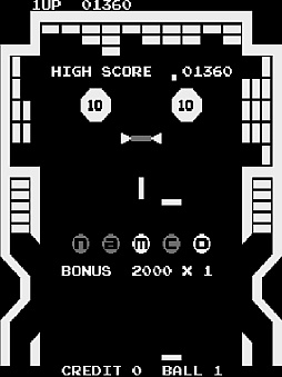 画像ギャラリー No.003のサムネイル画像 / ピンボール要素のあるブロック崩しゲーム「ジービー」，アーケードアーカイブスで10月2日配信開始。1978年発売のナムコ初の自社開発タイトル