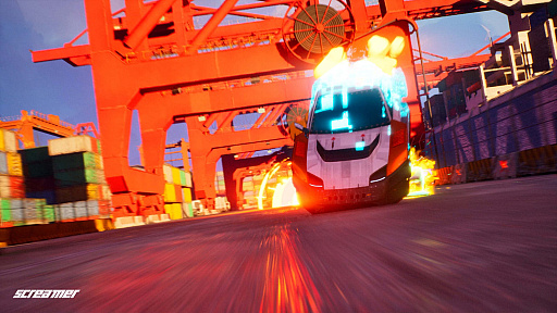 画像ギャラリー No.010のサムネイル画像 / Milestoneの名作レースゲームをリメイクした「Screamer」は，独特なドリフト操作がクセになる。ポリゴン・ピクチュアズによるカットシーンにも注目