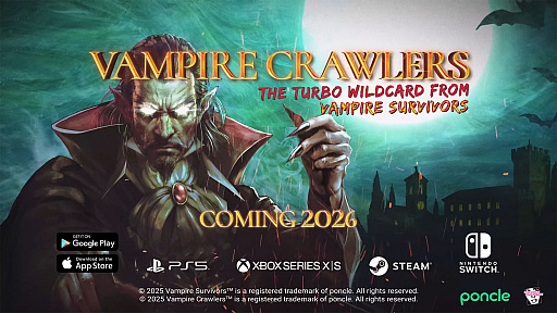 画像ギャラリー No.001のサムネイル画像 / 「ヴァンサバ」スピンオフのデッキ構築ローグライト「Vampire Crawlers: The Turbo Wildcard from Vampire Survivors」，2026年にリリース決定