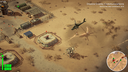 画像ギャラリー No.004のサムネイル画像 / これが令和の「Desert Strike」。物理演算を武器に戦場を蹂躙するヘリSTG「Cleared Hot」（ほぼ日 インディーPick Up！）