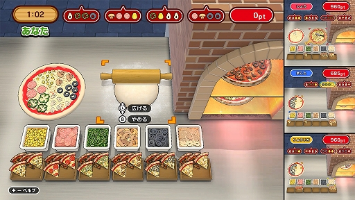 画像ギャラリー No.002のサムネイル画像 / 「焼け！ピザマスター」本日配信。ピザ生地を広げ，注文通りにトッピングして焼きまくる。焦がさずに完璧なピザを作り続けろ
