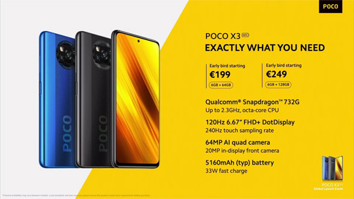 画像ギャラリー No.005のサムネイル画像 / Xiaomi，4眼式カメラ搭載のミドルクラススマホ「POCO X3 NFC」を発表。搭載SoCはSnapdragon 732G