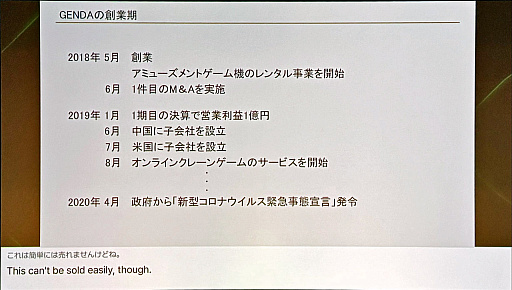 画像ギャラリー No.004のサムネイル画像 / GENDAの片岡CEOが語る「世界一のエンタメ企業」への道筋――M＆Aで年間60％成長，7年で売上1000億円を達成した戦略とは