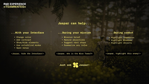 画像ギャラリー No.003のサムネイル画像 / Ubisoft,AIプロジェクト「Teammates」をアナウンス。ゲーム専用AIと連動して,音声によりリアルタイムでの応答やアクションを生成