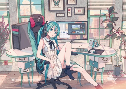 画像ギャラリー No.001のサムネイル画像 / Thermaltakeとツクモがニコニコ超会議に共同出展。初音ミクの部屋をイメージした展示を披露し，限定グッズプレゼントも