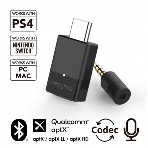 画像ギャラリー No.005のサムネイル画像 / Creative，PCやSwitchの音声をBluetoothで飛ばせるUSBサウンドデバイス「BT-W3」を直販限定で発売。「aptX LL」や「aptX HD」にも対応