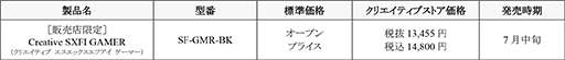 画像ギャラリー No.002のサムネイル画像 / Creative，ゲーマー向けヘッドセット「SXFI GAMER」を国内発売。第2世代「Super X-Fi」に対応