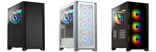 画像ギャラリー No.001のサムネイル画像 / Corsair，新型PCケース「4000」シリーズを発表。高輝度LEDを採用した液冷クーラーも