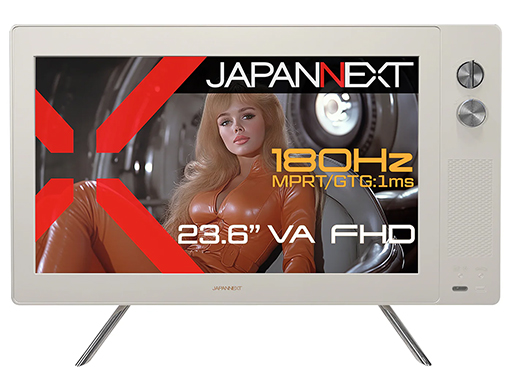 画像ギャラリー No.001のサムネイル画像 / レトロなテレビ風デザインを採用した23.6型ゲーマー向け液晶ディスプレイがJAPANNEXTから発売に