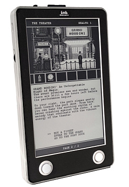 画像ギャラリー No.002のサムネイル画像 / eBookとゲーム機のハイブリッド「Ink Console」で，テキストベースアドベンチャーを楽しむ