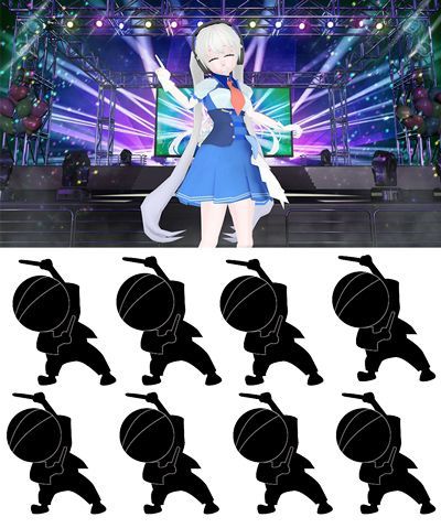 画像ギャラリー No.002のサムネイル画像 / 多人数型リズムゲーム「Virtual Live 郷音ちゃん」がTGS 2018で公開