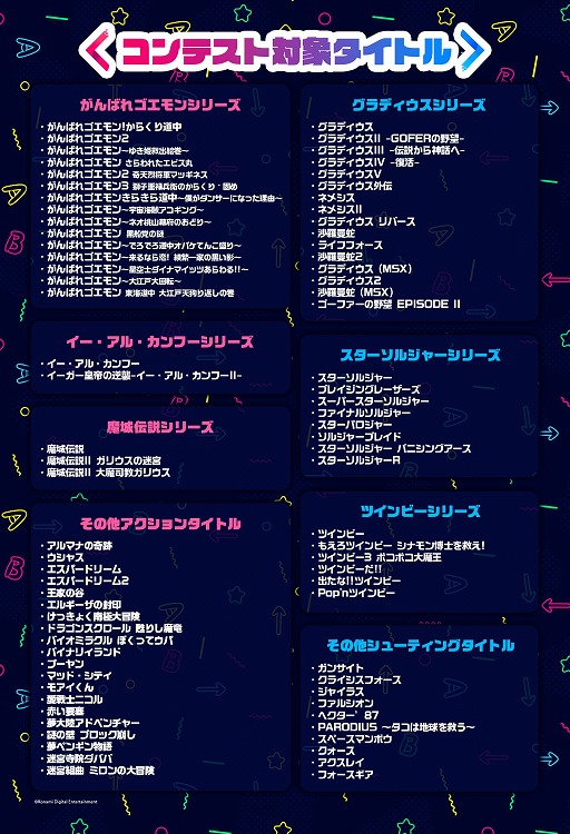 画像ギャラリー No.003のサムネイル画像 / KONAMIタイトルを題材にした「KONAMIアクション＆シューティングゲームコンテスト」が開催