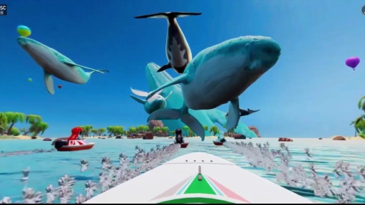 画像ギャラリー No.012のサムネイル画像 / TGS 2022のVR会場にボートレース場がオープン！ ゲームのように演出されたVR空間をモーターボートで駆け抜けてきた