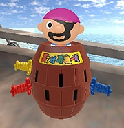 画像ギャラリー No.011のサムネイル画像 / 仮想空間で遊ぶ「メタバース 黒ひげ危機一発」が本日登場。メタバースプラットフォーム・cluster上で展開される，玩具を遊ぶ新ワールド