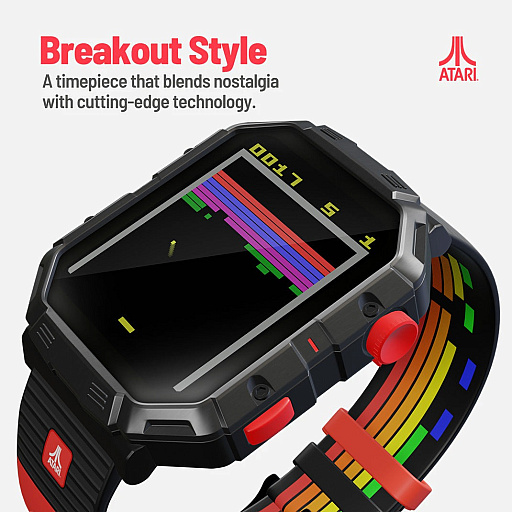 画像ギャラリー No.001のサムネイル画像 / 「Atari 2600」をモチーフに，懐かしの名作をプレイできるスマートウォッチの予約受付を開始