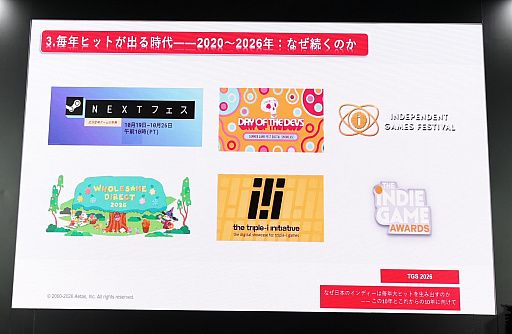 画像ギャラリー No.010のサムネイル画像 / 日本のインディーゲームはなぜ急激に成長し，これからどこへ向かうのか？　吉田修平氏と4Gamer編集長が語り合う［TGS2026］
