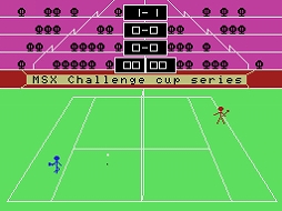 画像ギャラリー No.002のサムネイル画像 / 「3Dテニス（MSX版）」，プロジェクトEGGで本日配信。コートを横方向から見てプレイするクラシックスタイルのテニスゲーム