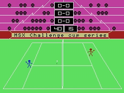 画像ギャラリー No.003のサムネイル画像 / 「3Dテニス（MSX版）」，プロジェクトEGGで本日配信。コートを横方向から見てプレイするクラシックスタイルのテニスゲーム