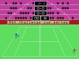 画像ギャラリー No.004のサムネイル画像 / 「3Dテニス（MSX版）」，プロジェクトEGGで本日配信。コートを横方向から見てプレイするクラシックスタイルのテニスゲーム