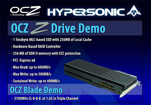 画像ギャラリー No.003のサムネイル画像 / OCZ，容量1TB，読み出し速度最大600MB/sのPCIe x8接続MLC SSDをCeBIT 2009で公開