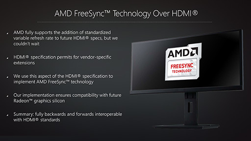 画像ギャラリー No.002のサムネイル画像 / AMDがGPUの機能ロードマップを公開。2016年のRadeonはDisplayPort 1.3&HDMI 2.0aとHDR表示,そしてHDMI接続時のFreeSyncに対応する