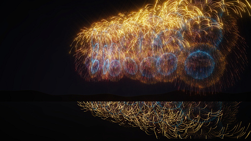 画像ギャラリー No.002のサムネイル画像 / 花火大会制作シミュレーション「BURST NOIR - Fireworks Simulator」，9月初旬にSteamで発売。タイムライン上で花火を自由に配置