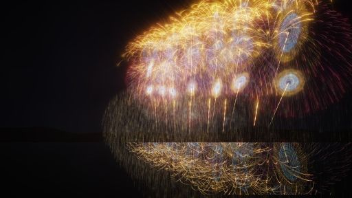 画像ギャラリー No.005のサムネイル画像 / さまざまな花火を組み合わせ，ショーを完成させていく。花火演出SLG「BURST NOIR - Fireworks Simulator」，Steamで配信開始