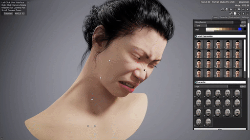 画像ギャラリー No.010のサムネイル画像 / 人間の顔や頭部の作画に特化した3Dリファレンスツール「HAELE 3D - Portrait Studio Pro」，本日配信開始。豊富なプリセットに加え，表情編集や照明調整などにも対応