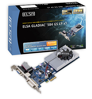画像ギャラリー No.001のサムネイル画像 / ELSA，PCIe x1接続の8400 GS搭載カードを発売。最大消費電力30W