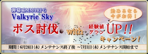 画像ギャラリー No.001のサムネイル画像 / 倒すほどに熱い，「Valkyrie Sky」ボス討伐で経験値＆グランUP
