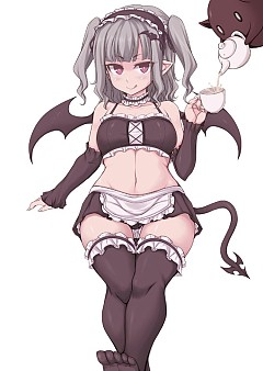 画像ギャラリー No.009のサムネイル画像 / 「桃色大戦ぱいろん+」，「小鳥遊ななか」と「ヘルロッテ」がメイド姿で登場