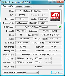 画像ギャラリー No.010のサムネイル画像 / 省電力版「ATI Radeon HD 4830」を試す。SP数800基版と640基版の2モデルが混在