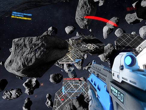 画像ギャラリー No.014のサムネイル画像 / 「Shattered Horizon」の，どっちが上やら下やら分からない宇宙空間の様子を収録したムービーとスクリーンショットを掲載