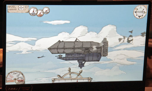 画像ギャラリー No.003のサムネイル画像 / 絵本のような手描き世界の空を旅する「セラフィーヌは空を行く」試遊レポート。慣性操舵と偏差射撃が熱いスチームパンク飛行船ADV［OIGS2026］